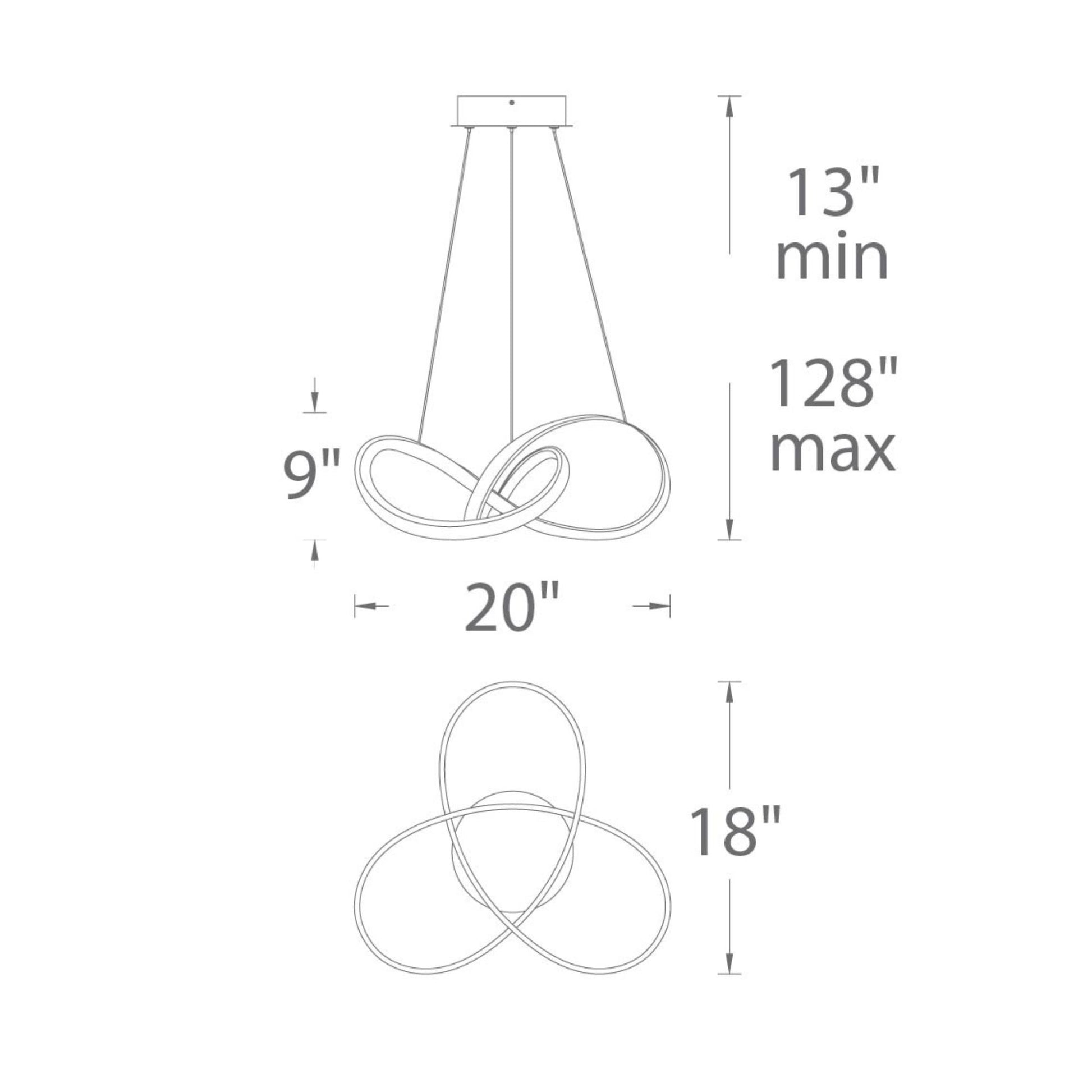 Vornado 20" LED Pendant, Chrome Finish - Bees Lighting