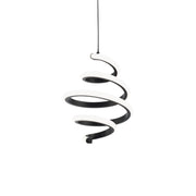 Whirl 8" LED Mini Pendant, 4CCT, Black Finish