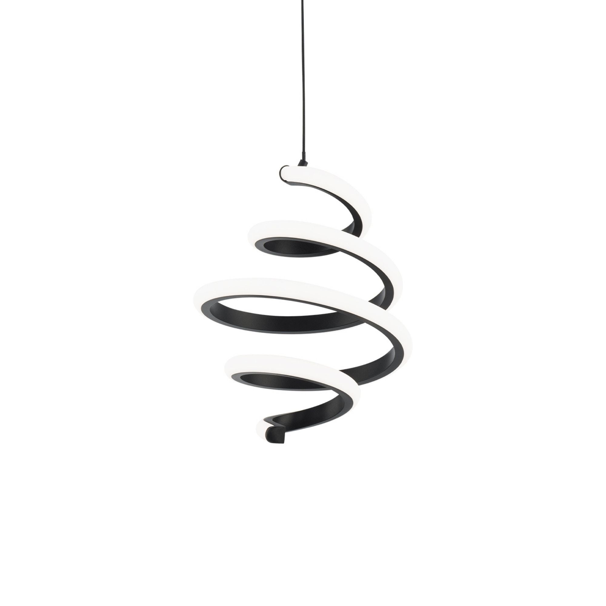 Whirl 8" LED Mini Pendant, 4CCT, Black Finish