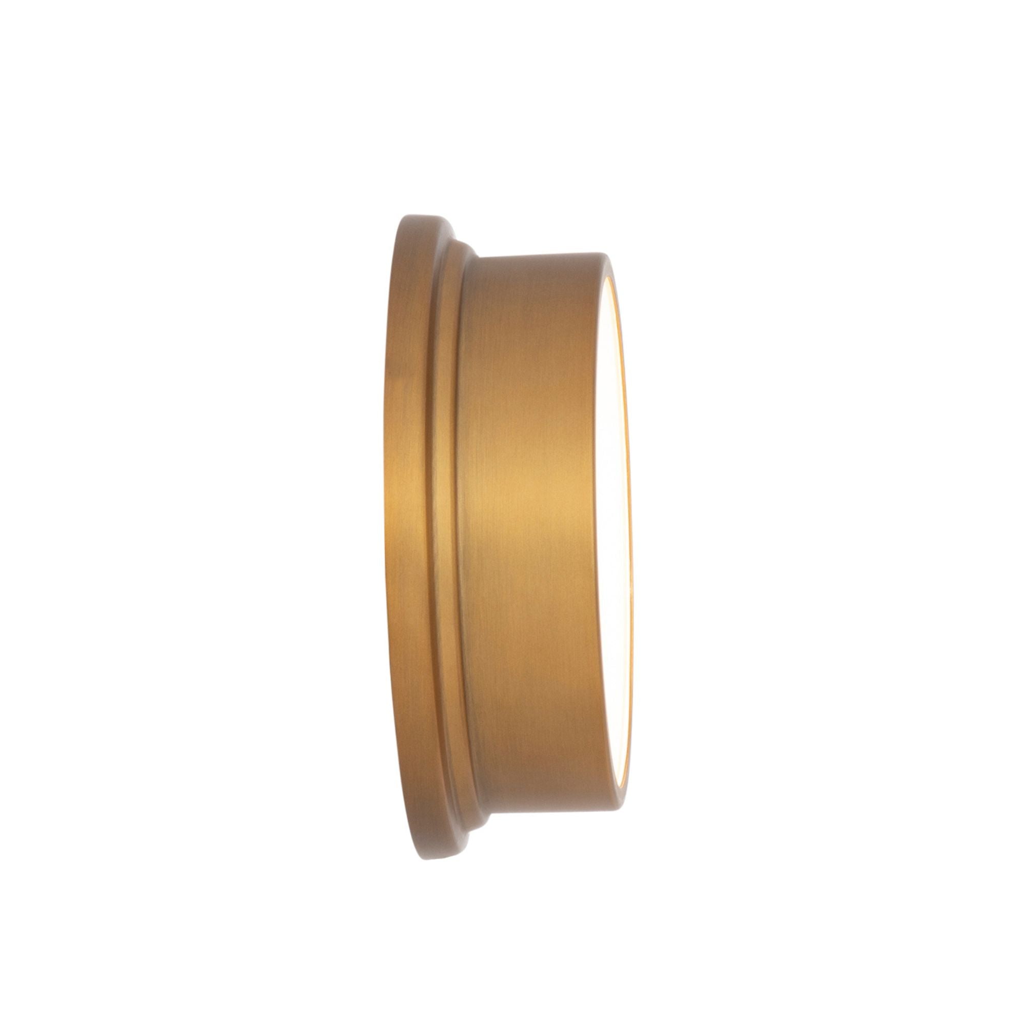 York 8 in. LED Flush Mount Light Brass Finish - Bees Lighting