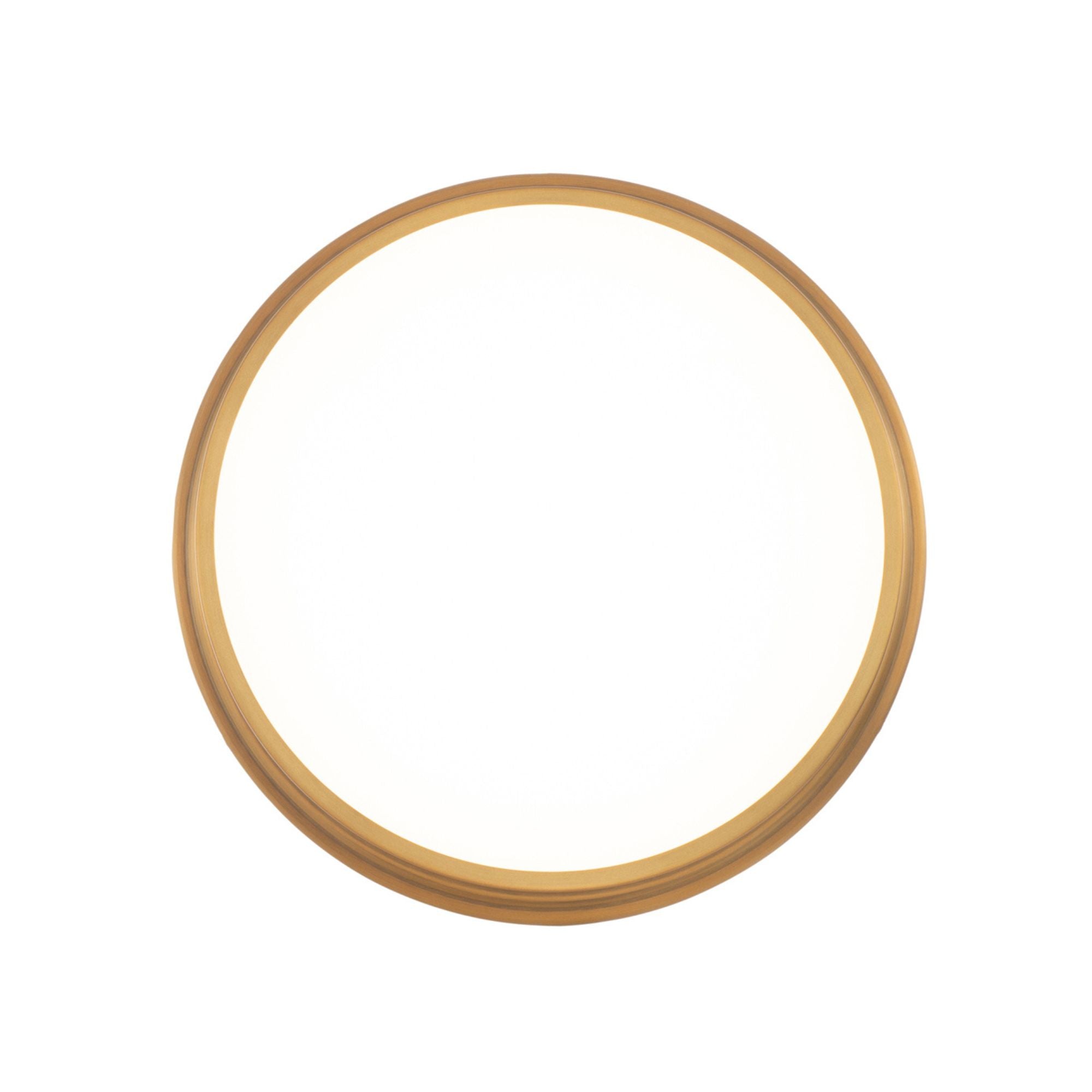 York 12" LED Flush Mount, Aged Brass Finish - Bees Lighting
