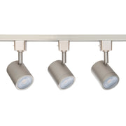 Charge 8010, 5CCT 3 Light LED Track Kit, 2600 Lumens, Halo, 45°, Nickel - Bees Lighting