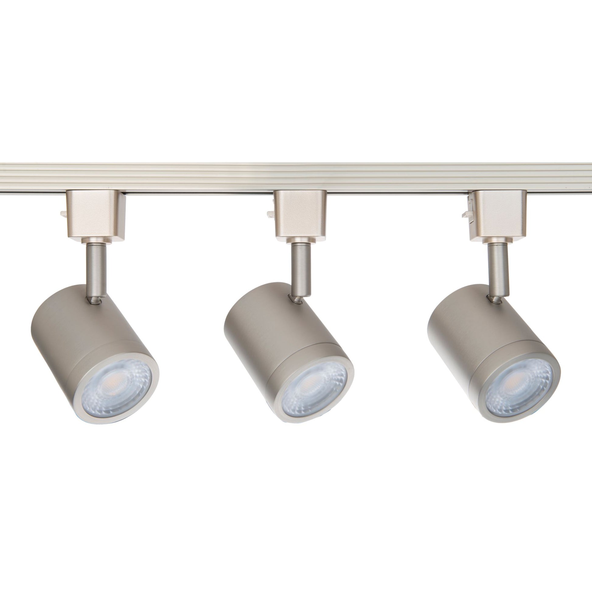 Charge 8010, 5CCT 3 Light LED Track Kit, 2600 Lumens, Halo, 45°, Nickel - Bees Lighting