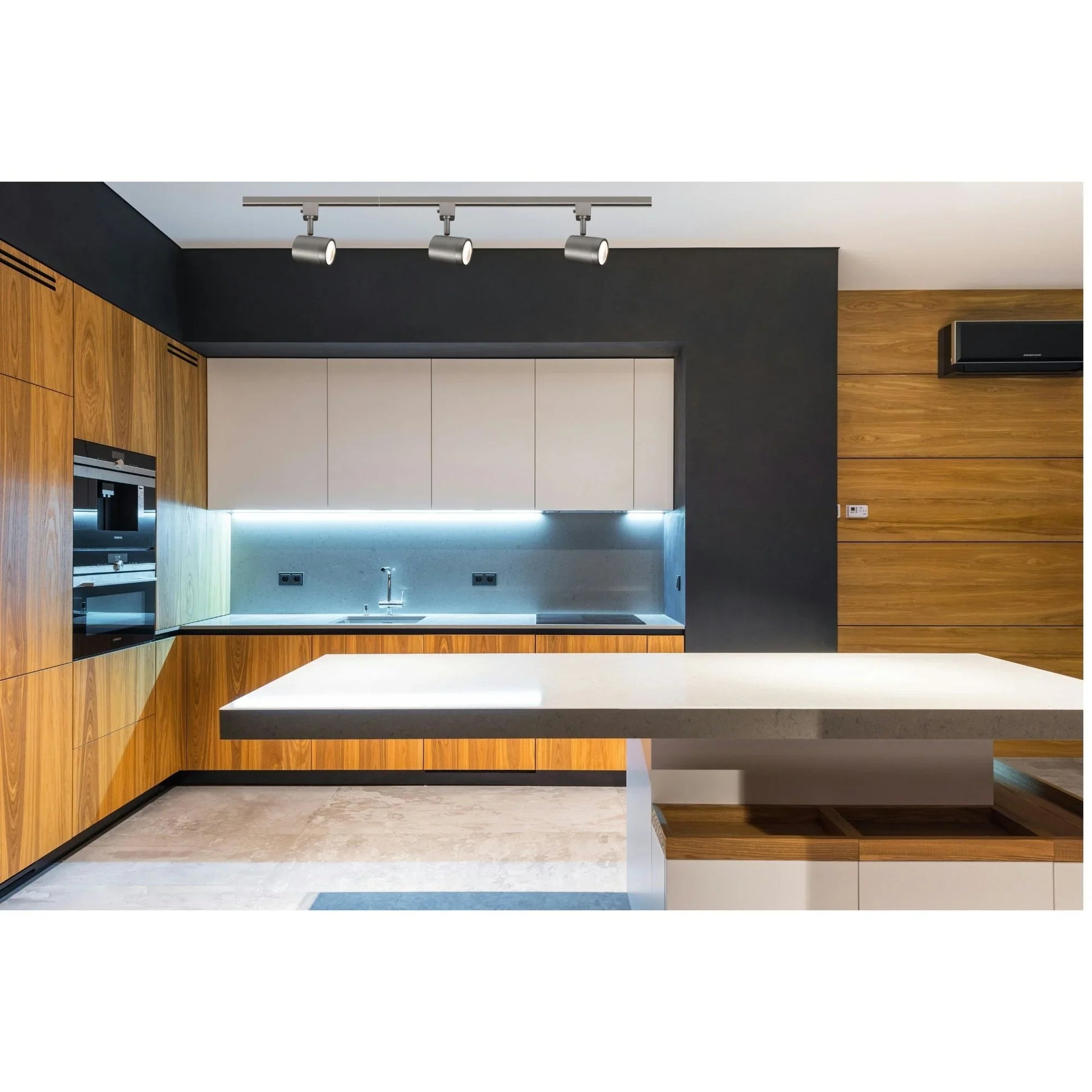 WAC Lighting - Charge 8010, 5CCT 3 Light LED Track Kit, 2600 Lumens, Halo, 45°, Nickel | Bees Lighting