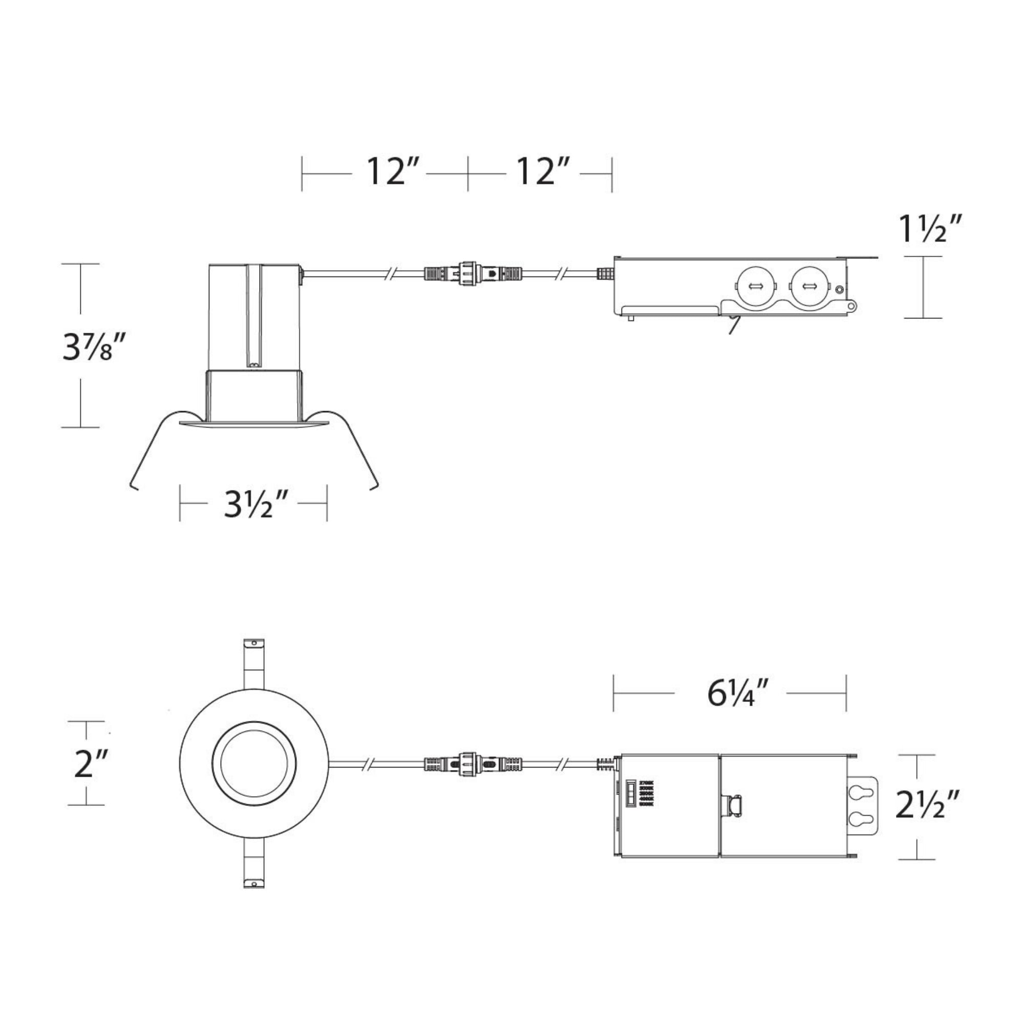 Ion 2″ Round 5CCT Remodel Downlight, 695 Lumens, White - Bees Lighting