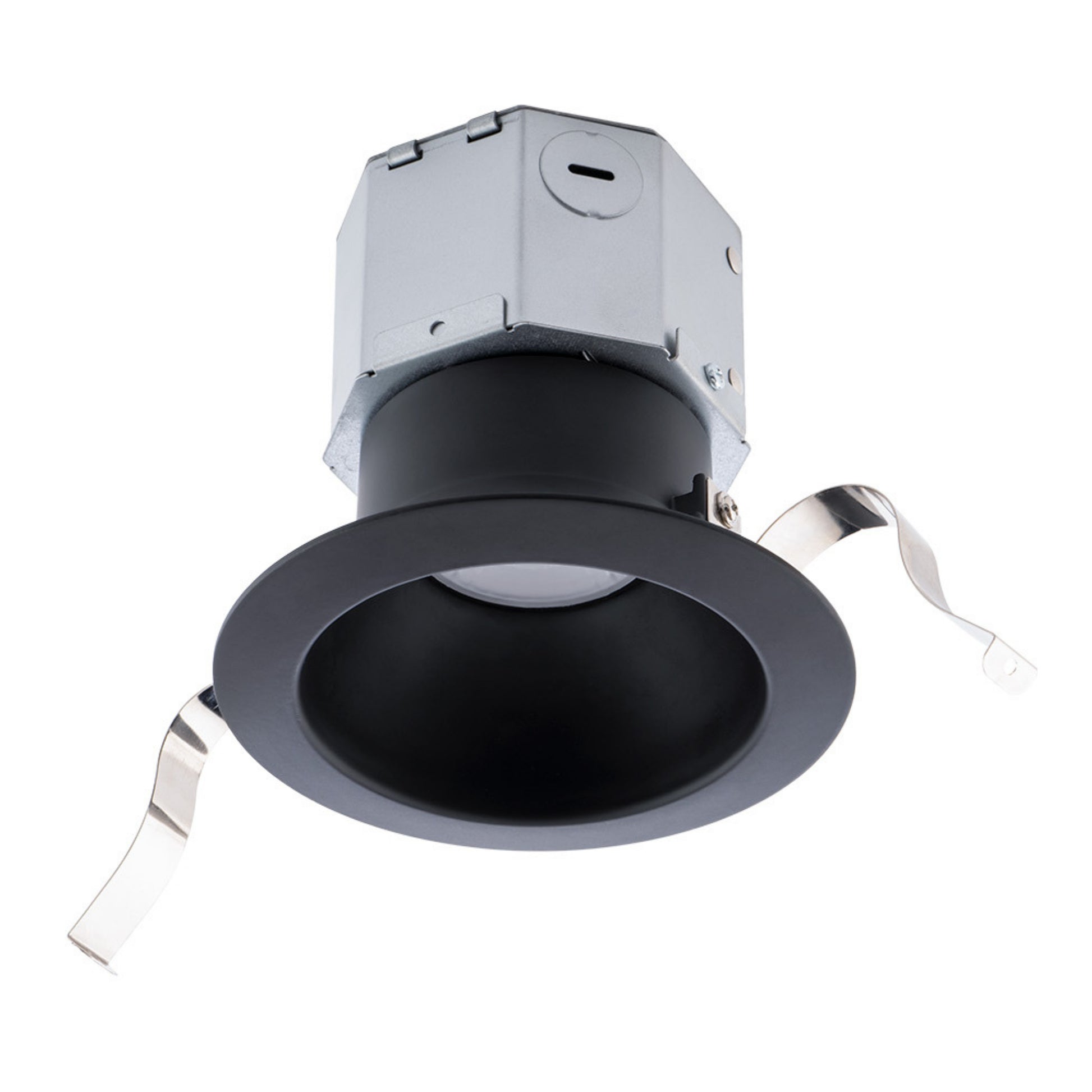 Pop-In 4″ Round 5CCT New Construction Downlight, 870 Lumens, Black - Bees Lighting