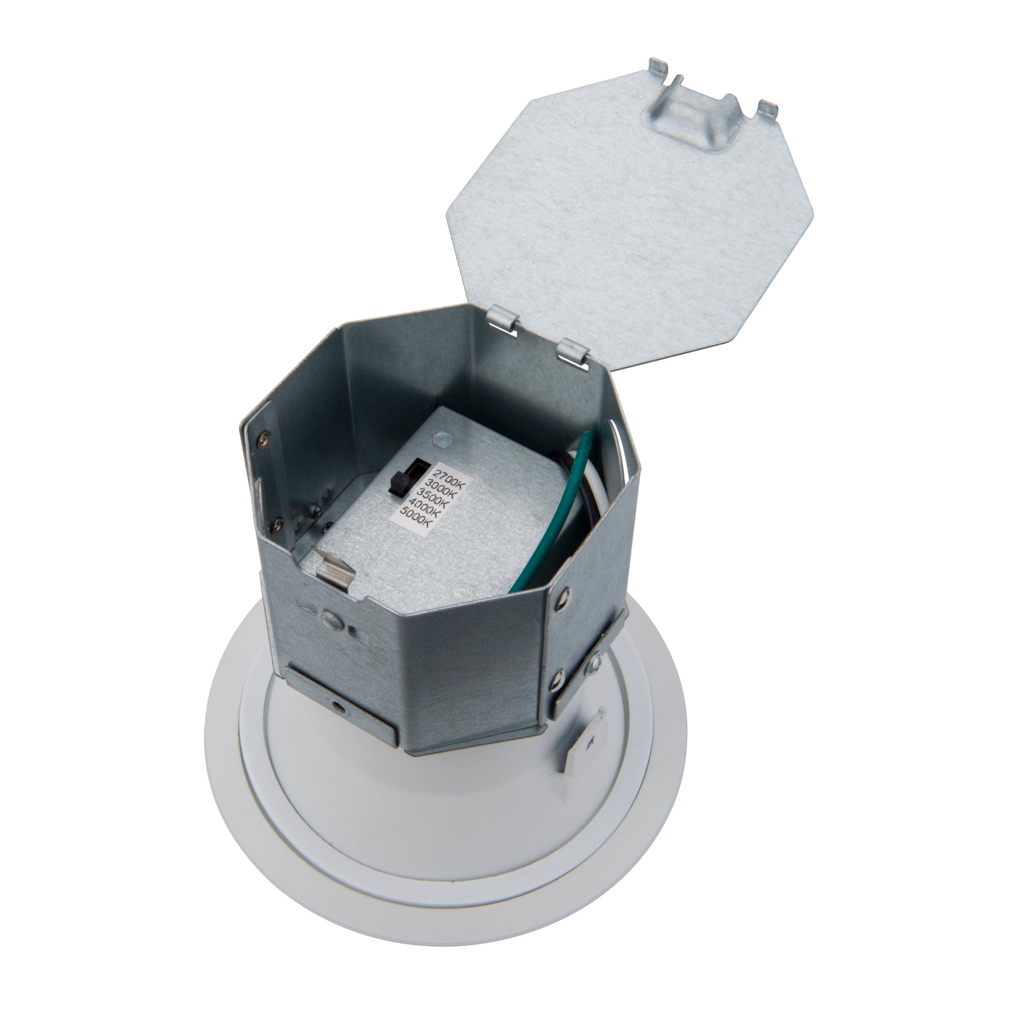 Pop-In 4″ Round 5CCT New Construction Downlight, 870 Lumens, Black - Bees Lighting