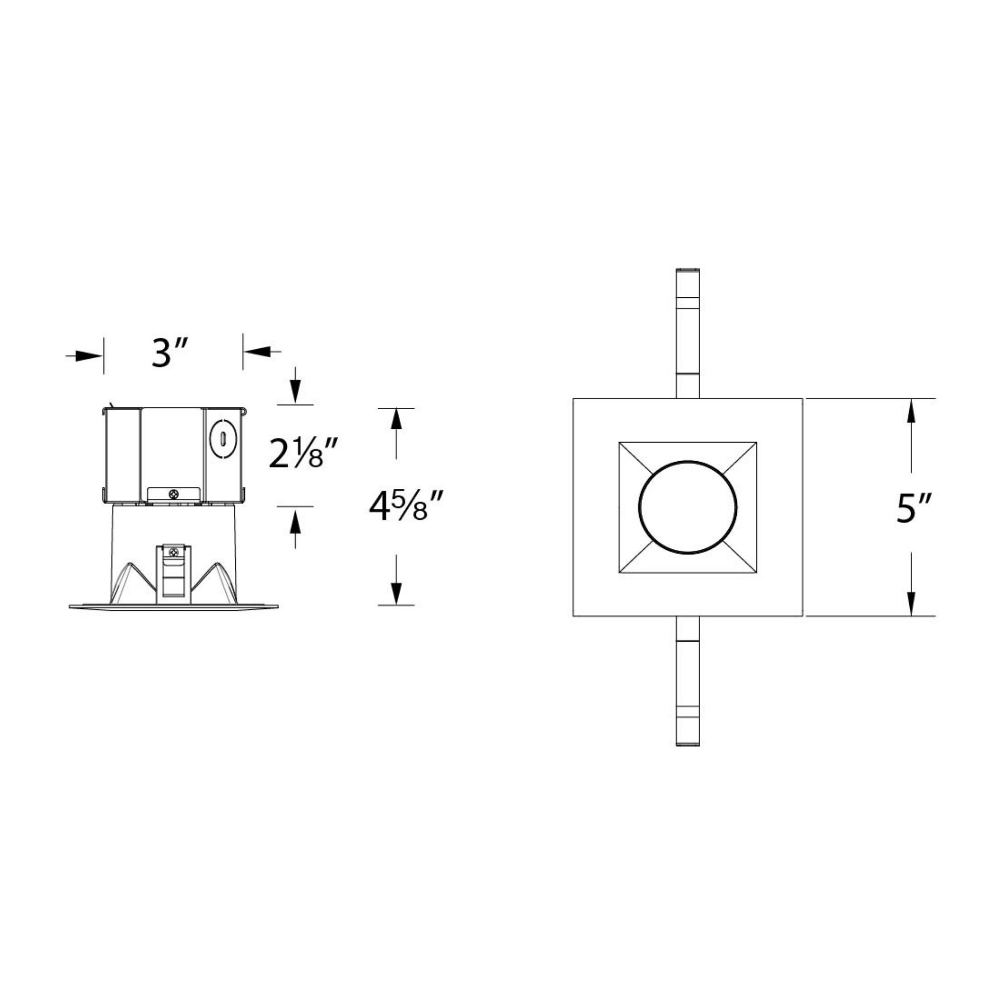 Pop-In 4″ Square 5CCT Remodel Downlight, 1000 Lumens, White - Bees Lighting
