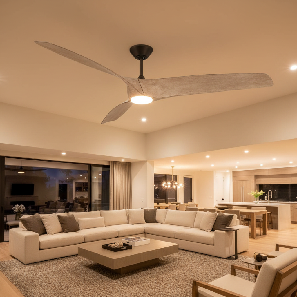 Zephyr 72" Lifestyle — Bronze / White Oak